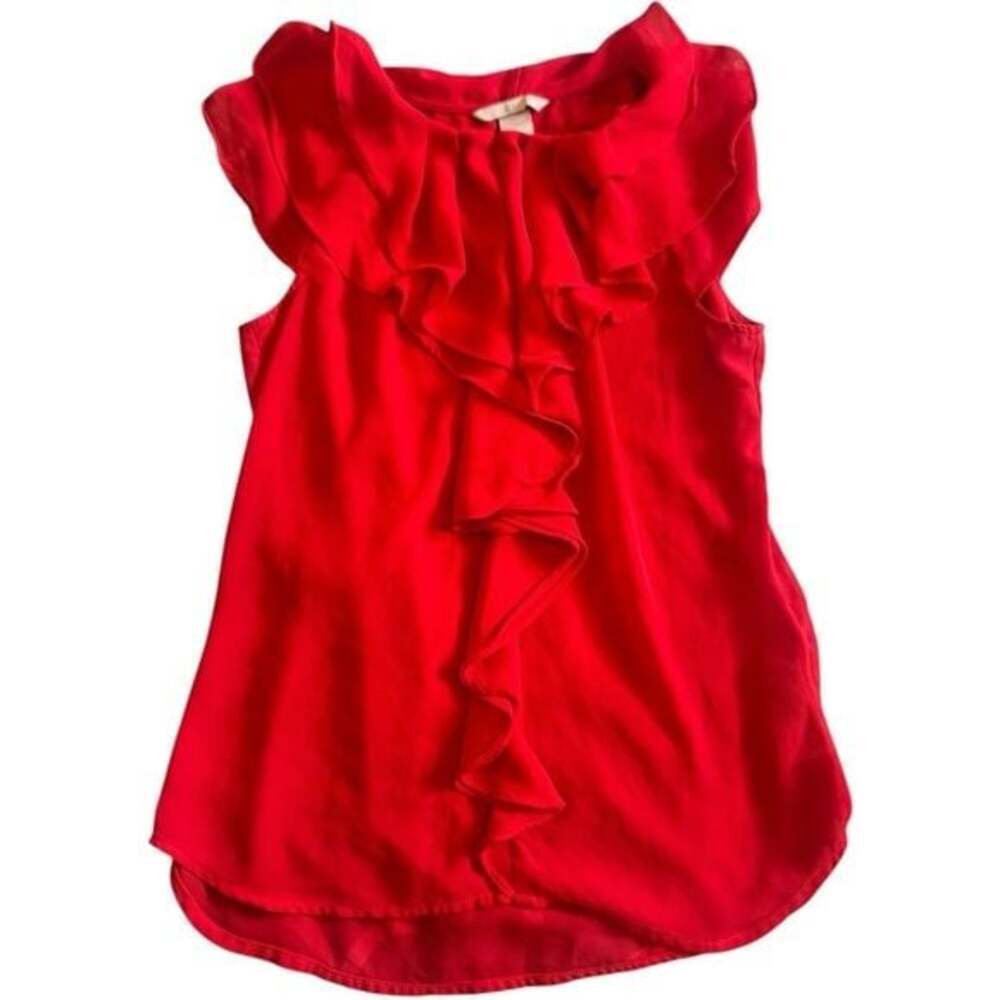 H&M Red Ruffled Blouse - Picture 4 of 8